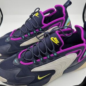 Nike Sneakers in Navy and Purple with Yellow Accents